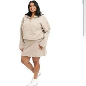 Smash + Tess Natural beige Finley Mini Skirt 2XL XXL NEW Quilted Casual